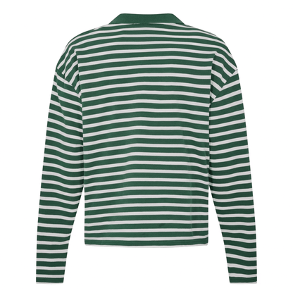 Summit Pique Long Sleeve Polo 'Forest White' — XXS — Side View