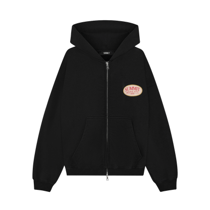 Summit Quality Goods Patch Hoodie 'Black' — XXS — Front View