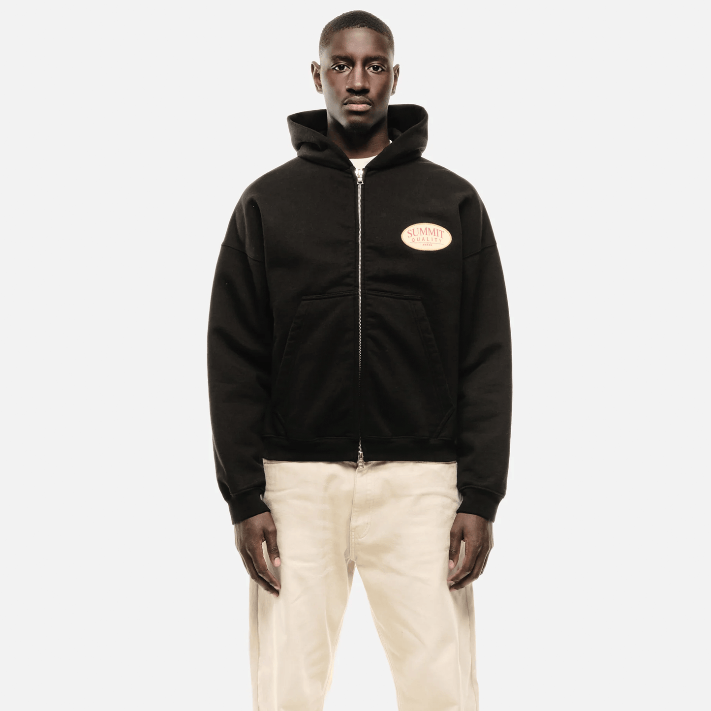 Summit Quality Goods Patch Hoodie 'Black' — XXS — Back View