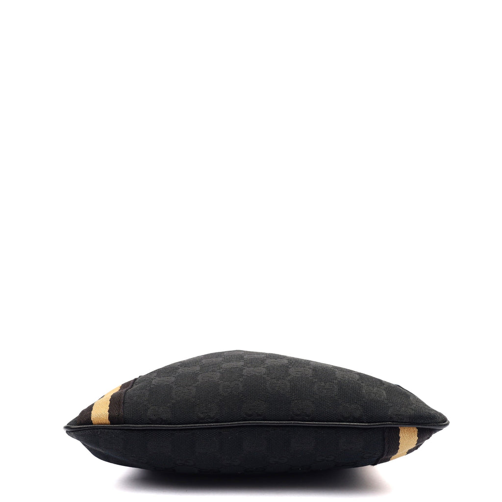 Gucci Cross Body Messenger in Black, Canvas — Top View