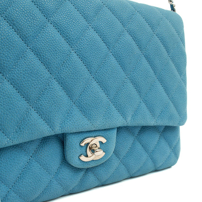 Chanel Shoulder Bag Classic Clutch in Blue, Nubuck — Alternate View 15