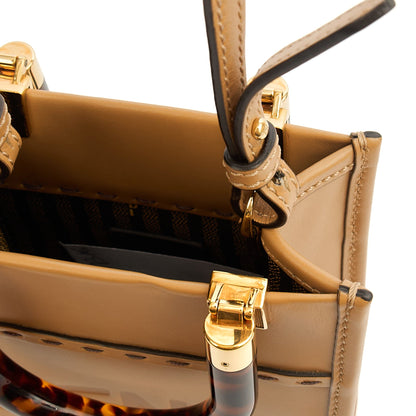 Fendi Tote Sunshine - Mini in Brown, Leather — Detail View