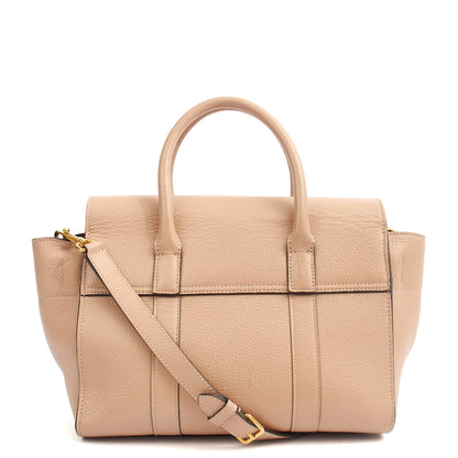 Mulberry Top Handle Bayswater with Strap- Small in Rose Water, Calfskin Leather — Back View