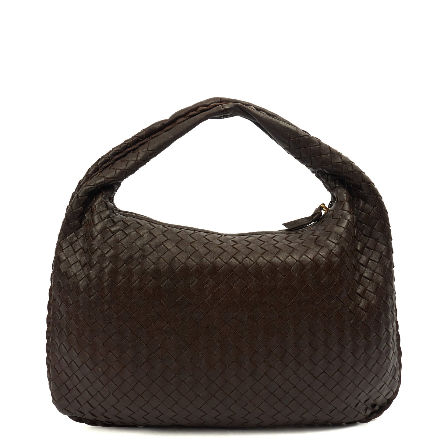Bottega Veneta Shoulder Bag Intrecciato Shoulder Bag in Brown, Intrecciato Nappa — Top View