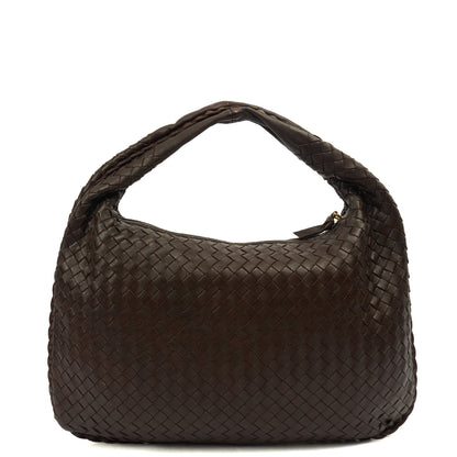 Bottega Veneta Shoulder Bag Intrecciato Shoulder Bag in Brown, Intrecciato Nappa — Top View