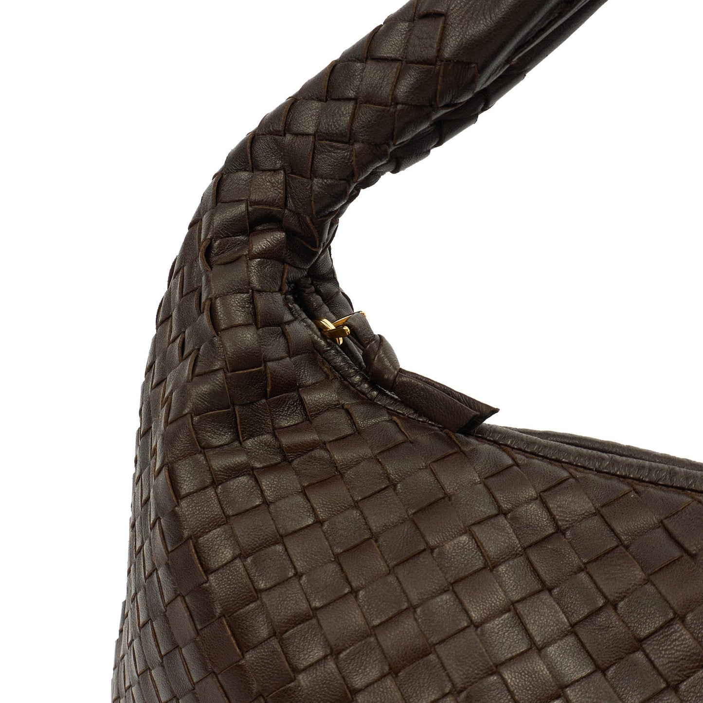 Bottega Veneta Shoulder Bag Intrecciato Shoulder Bag in Brown, Intrecciato Nappa — Side View