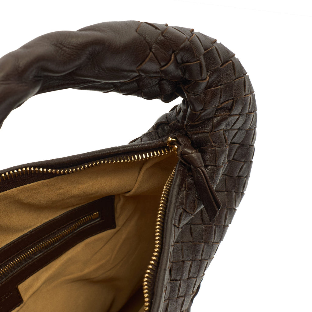 Bottega Veneta Shoulder Bag Intrecciato Shoulder Bag in Brown, Intrecciato Nappa — Lifestyle View