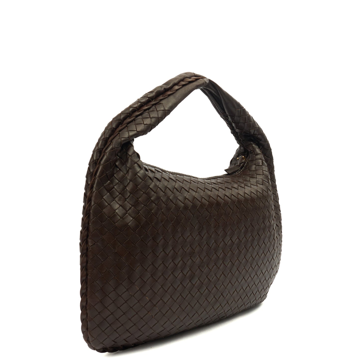 Bottega Veneta Shoulder Bag Intrecciato Shoulder Bag in Brown, Intrecciato Nappa — Back View