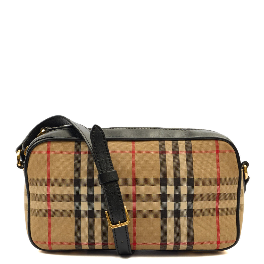 Burberry Cross Body Crossbody in Nova Check, Exotic Effect Leather — Back View