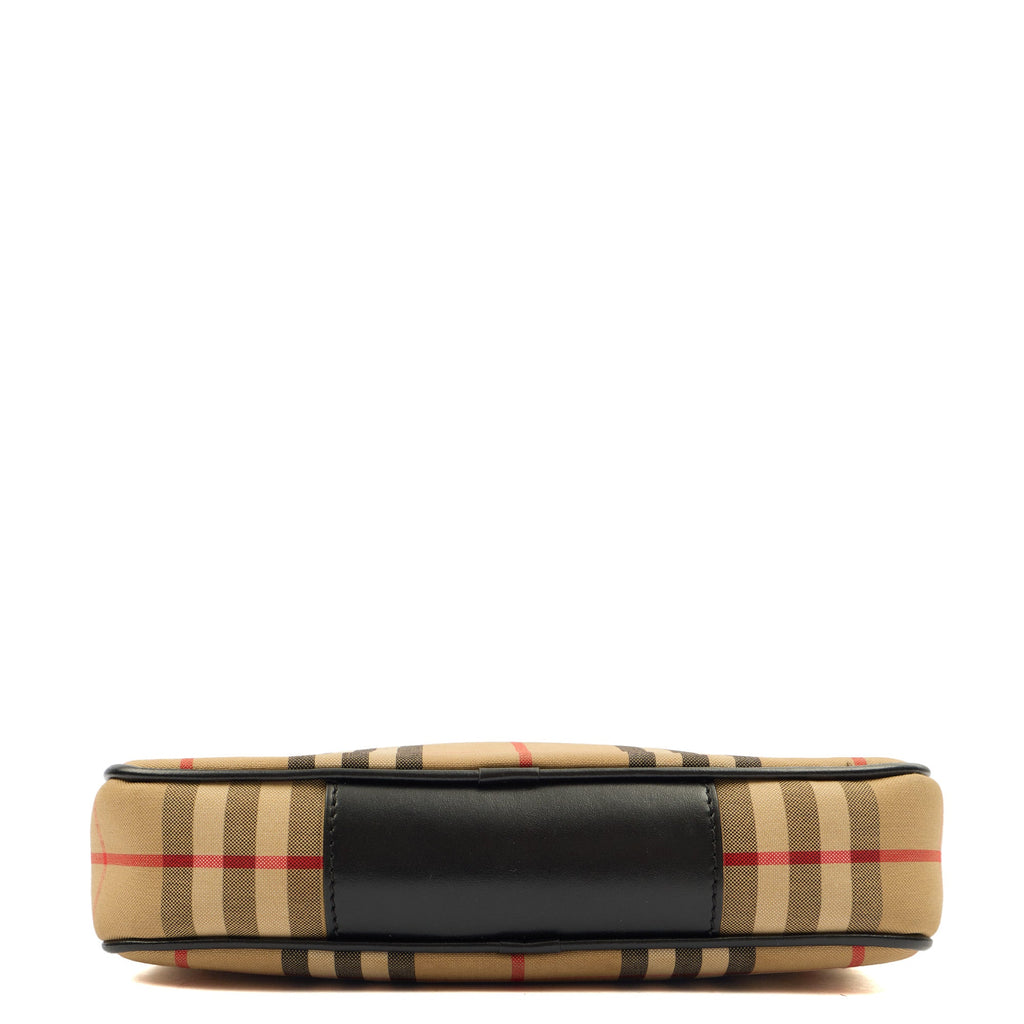 Burberry Cross Body Crossbody in Nova Check, Exotic Effect Leather — Top View