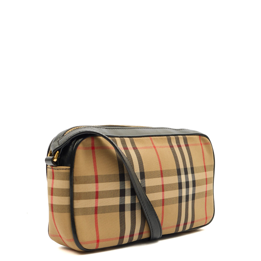 Burberry Cross Body Crossbody in Nova Check, Exotic Effect Leather — Side View