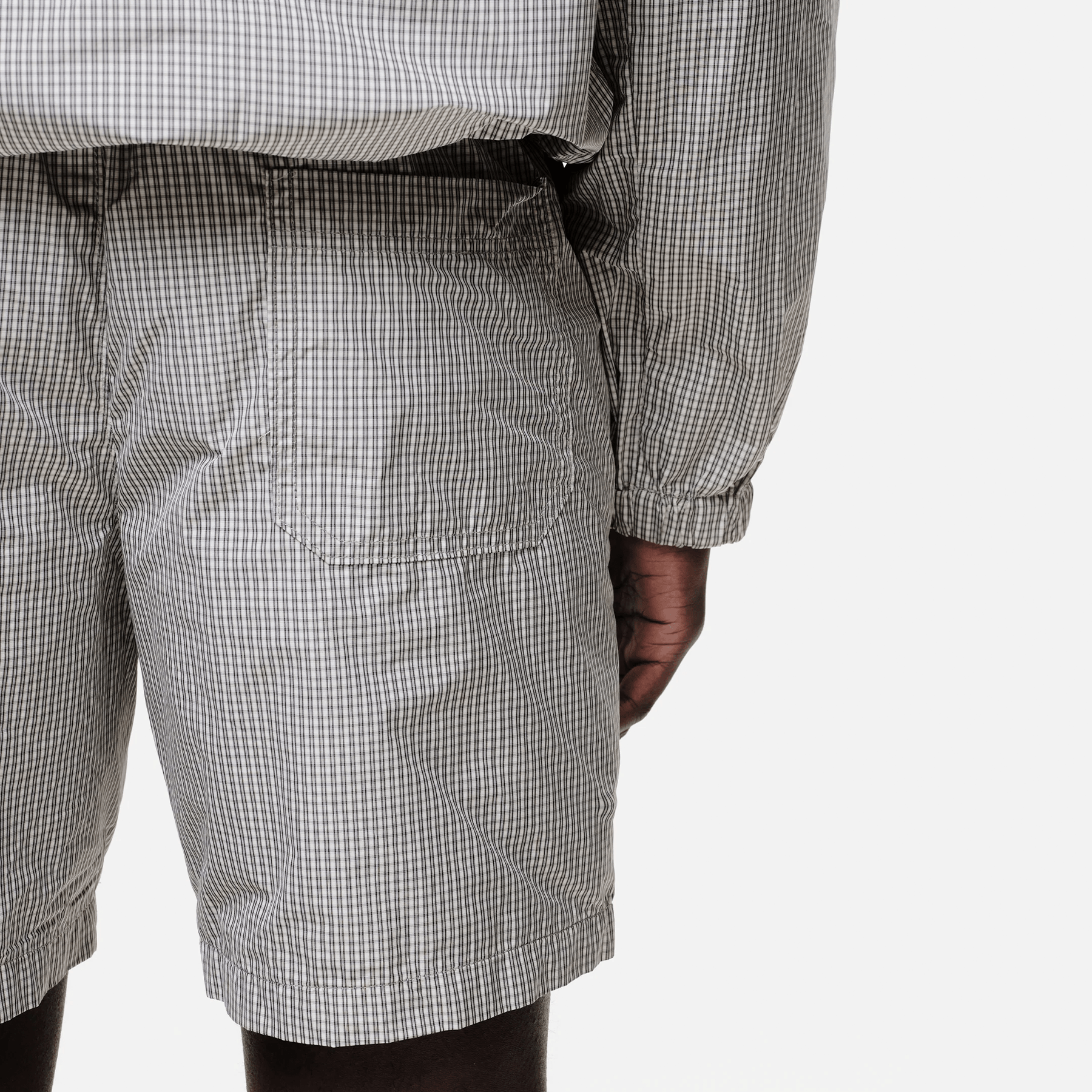 Summit Ripstop Shorts 'Black Check' — XXS — Top View