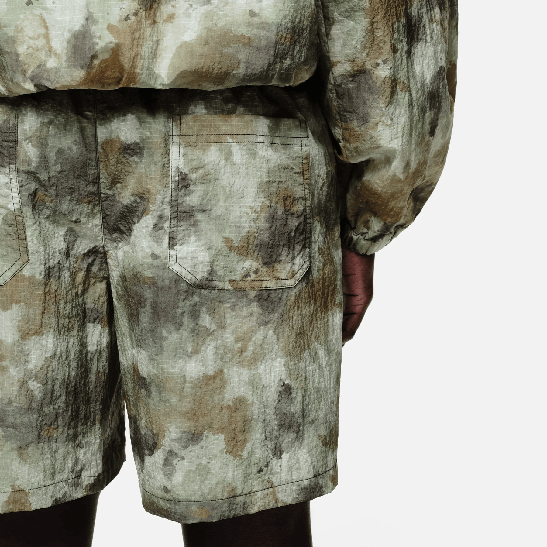 Summit Ripstop Shorts 'Watercolour Camo' — XXS — Top View