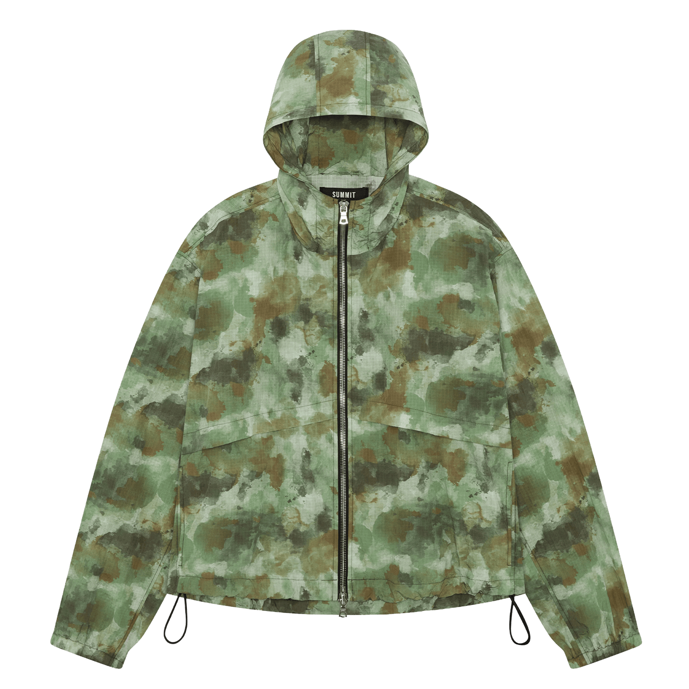 Summit Ripstop Windbreaker 'Watercolour Camo' — XXS — Front View