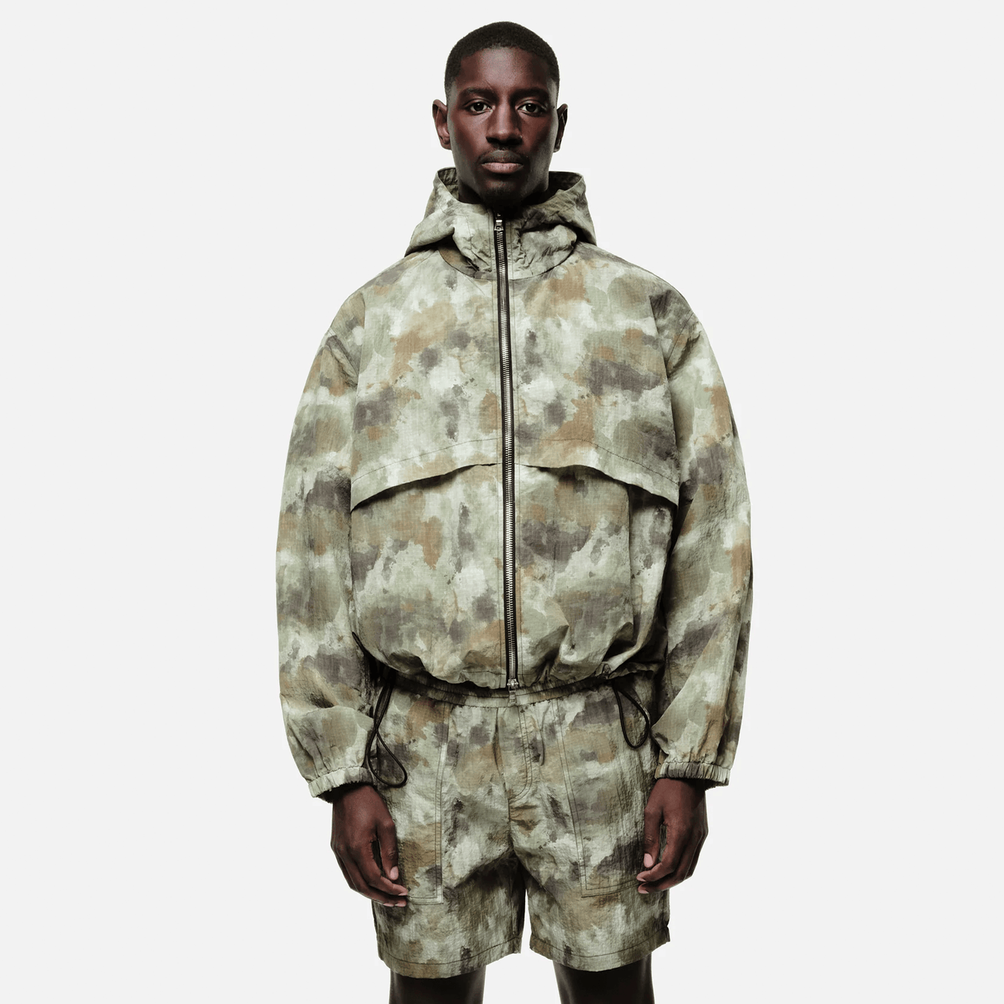 Summit Ripstop Windbreaker 'Watercolour Camo' — XXS — Back View