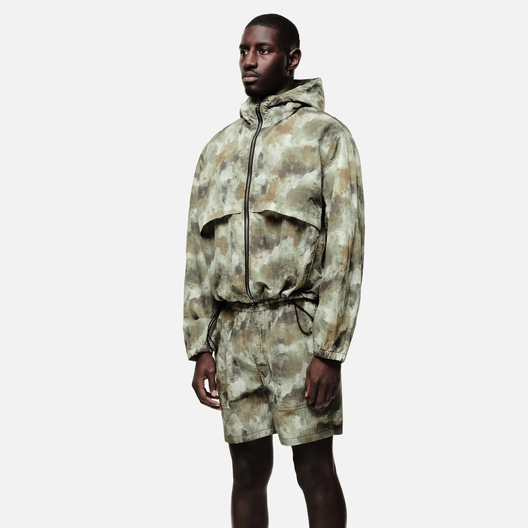 Summit Ripstop Windbreaker 'Watercolour Camo' — XXS — Top View