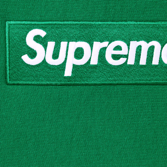 Supreme Box Logo Hoodie FW24 'Dark Green' — XXS — Side View