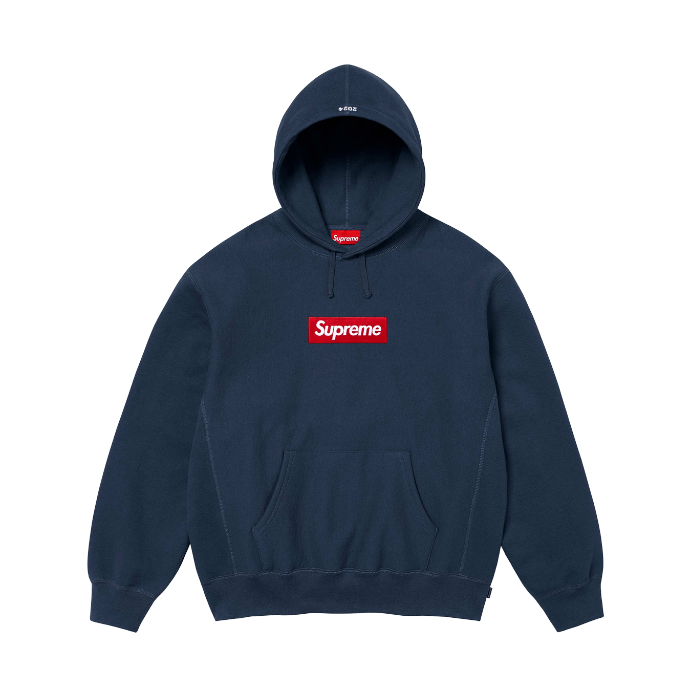 Supreme Box Logo Hoodie FW24 'Navy' — XXS — Front View