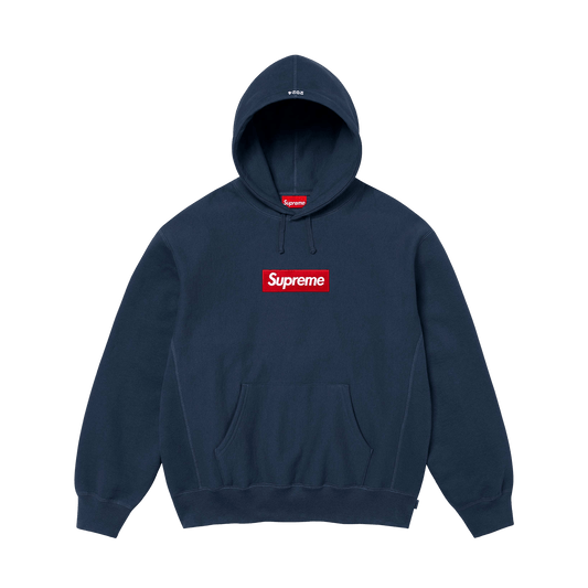 Supreme Box Logo Hoodie FW24 'Navy' — XXS — Front View