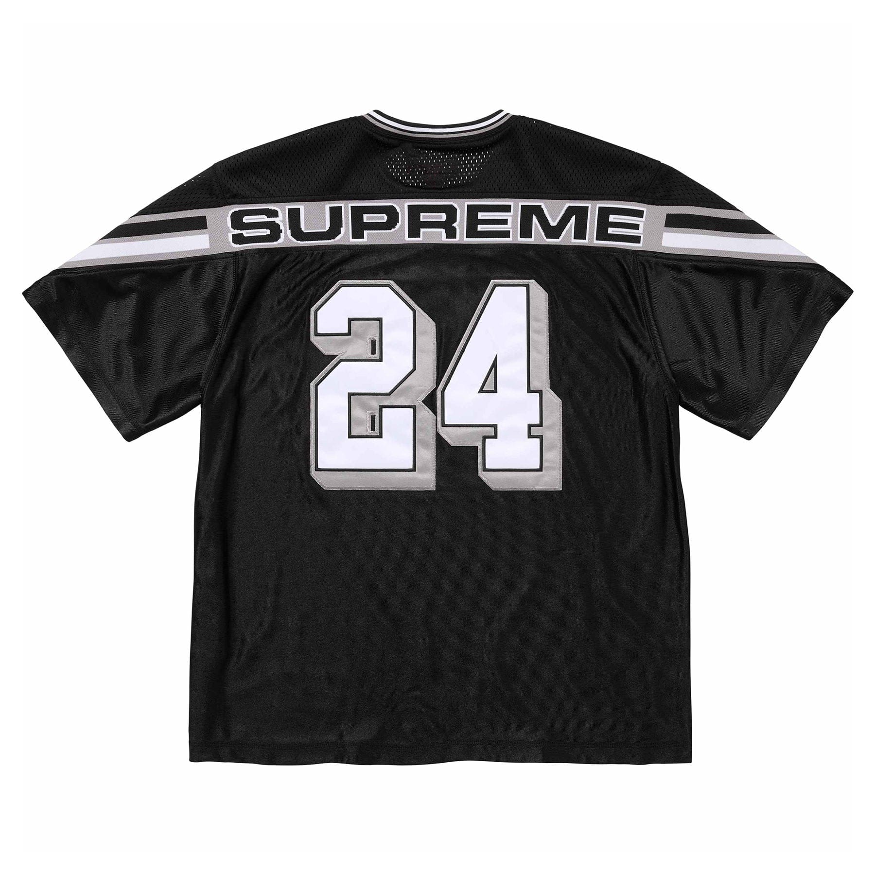 Supreme Jacquard Rib Football Jersey 'Black' — XXS — Side View