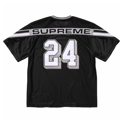 Supreme Jacquard Rib Football Jersey 'Black' — XXS — Side View