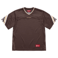Supreme Jacquard Rib Football Jersey 'Brown' — XXS — Front View