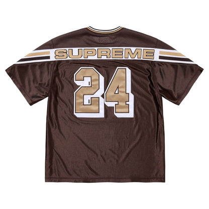Supreme Jacquard Rib Football Jersey 'Brown' — XXS — Side View