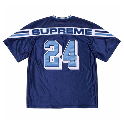 Supreme Jacquard Rib Football Jersey 'Navy' — XXS — Side View