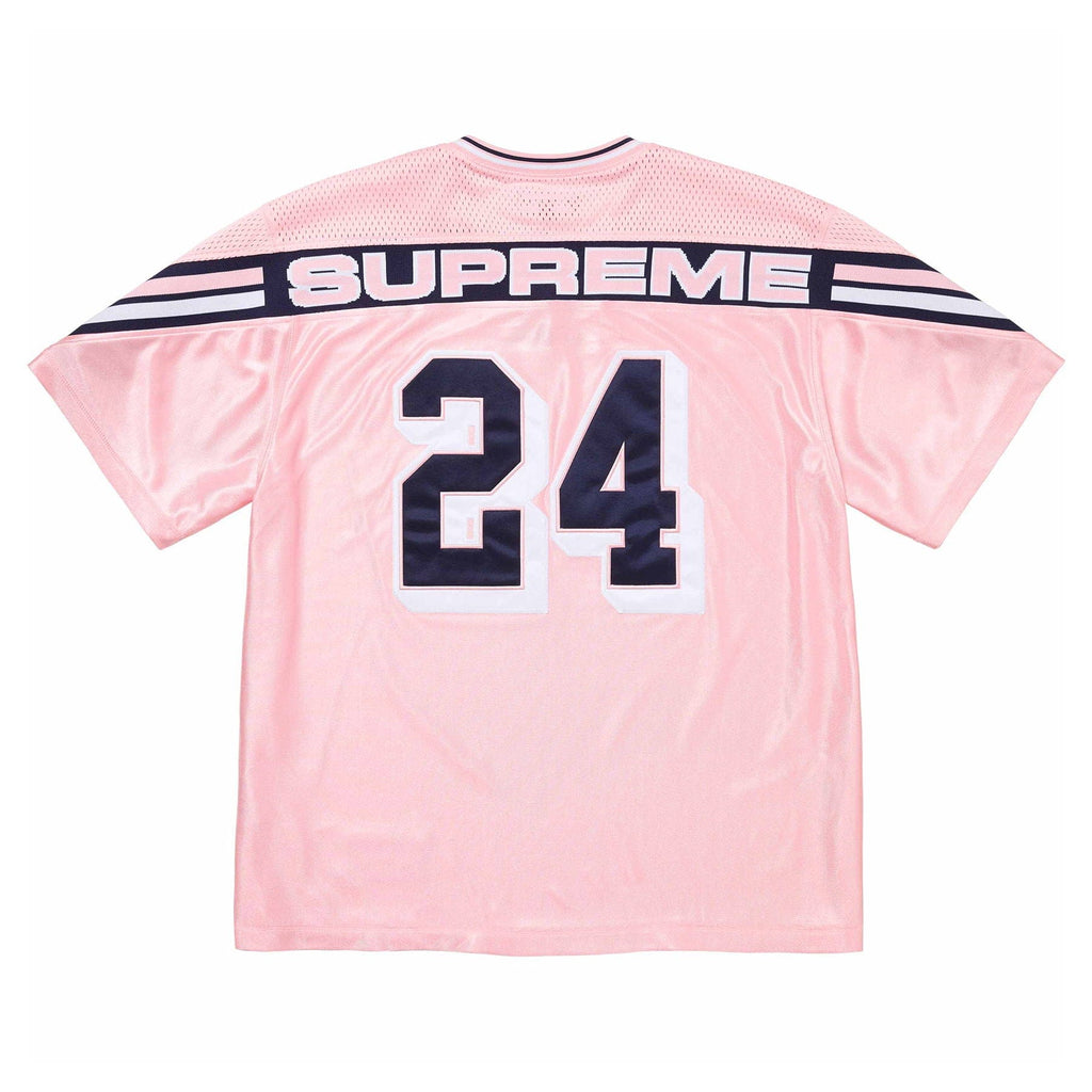 Supreme Jacquard Rib Football Jersey 'Pink' — XXS — Side View