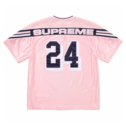 Supreme Jacquard Rib Football Jersey 'Pink' — XXS — Side View