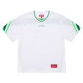Supreme Jacquard Rib Football Jersey 'White' — XXS — Front View