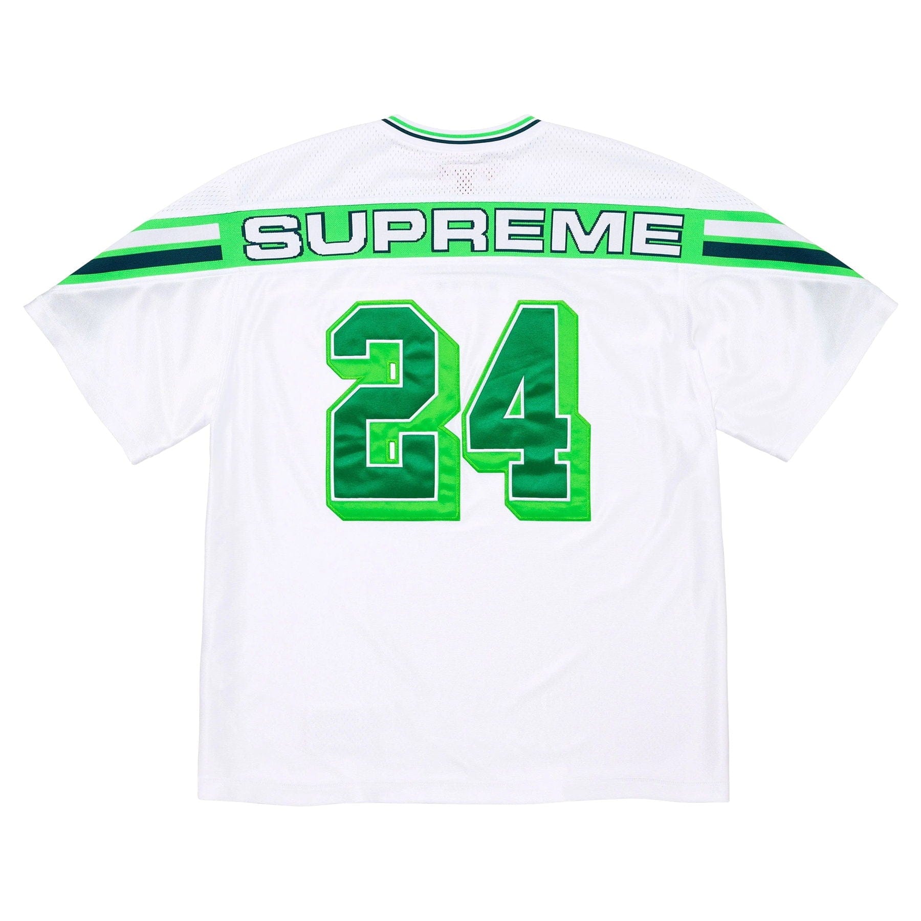 Supreme Jacquard Rib Football Jersey 'White' — XXS — Side View