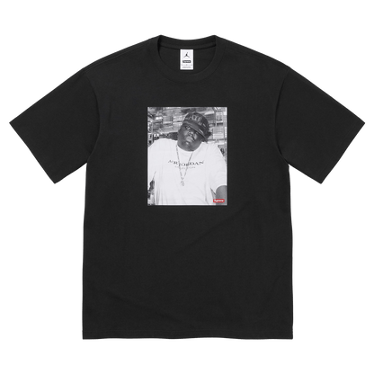 Supreme x Jordan Biggie Tee 'Black' — XXS — Front View