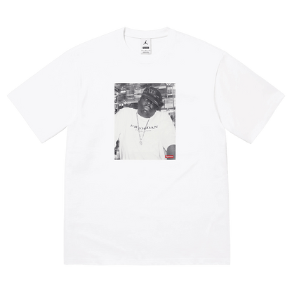 Supreme x Jordan Biggie Tee 'White' — XXS — Front View
