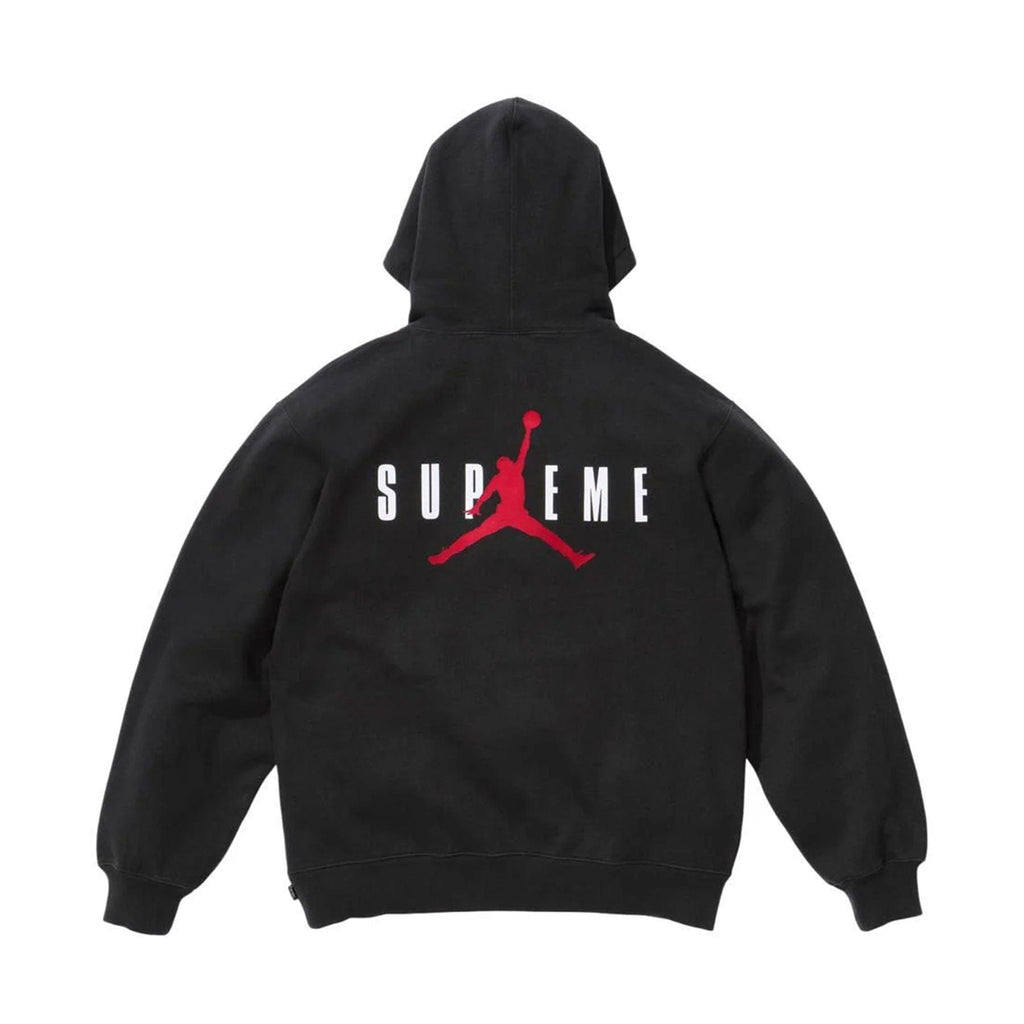 Supreme x Jordan Hoodie 'Black' — XXS — Side View