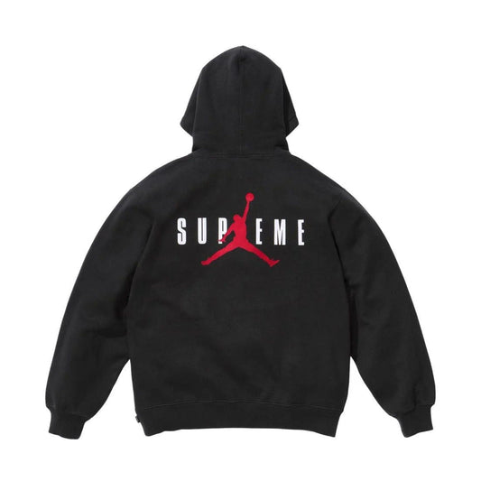Supreme x Jordan Hoodie 'Black' — XXS — Side View