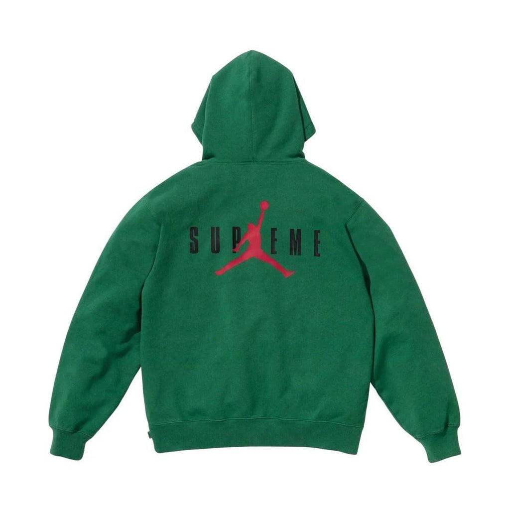 Supreme x Jordan Hoodie 'Green' — XXS — Front View