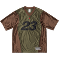 Supreme x Jordan Warm Up Jersey 'Olive/Brown' — XXS — Front View