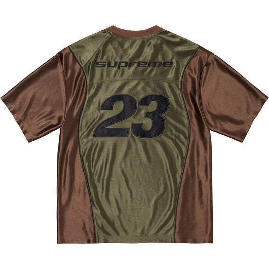 Supreme x Jordan Warm Up Jersey 'Olive/Brown' — XXS — Side View