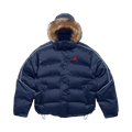 Supreme x Jordan Puffer Jacket 'Navy' — XXS — Front View