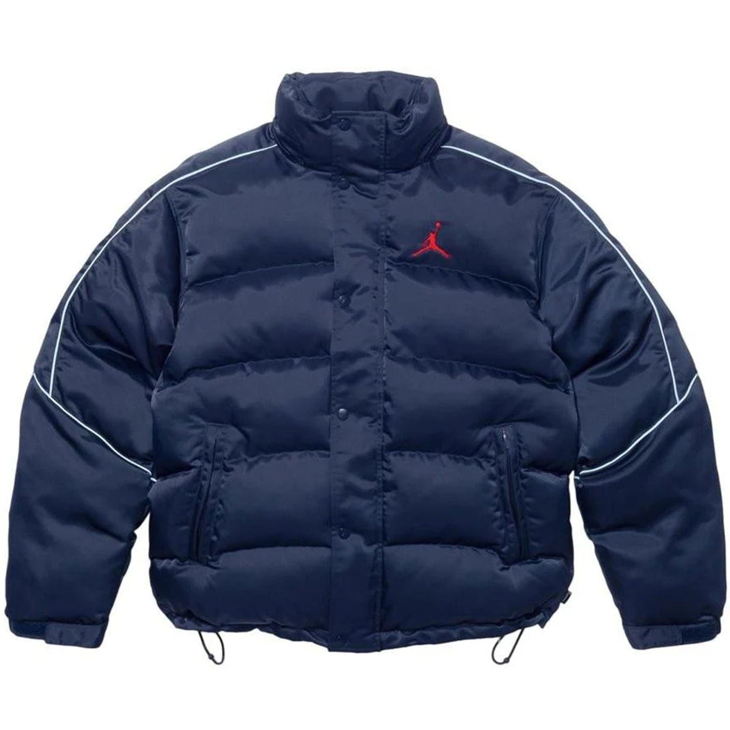 Supreme x Jordan Puffer Jacket 'Navy' — XXS — Back View