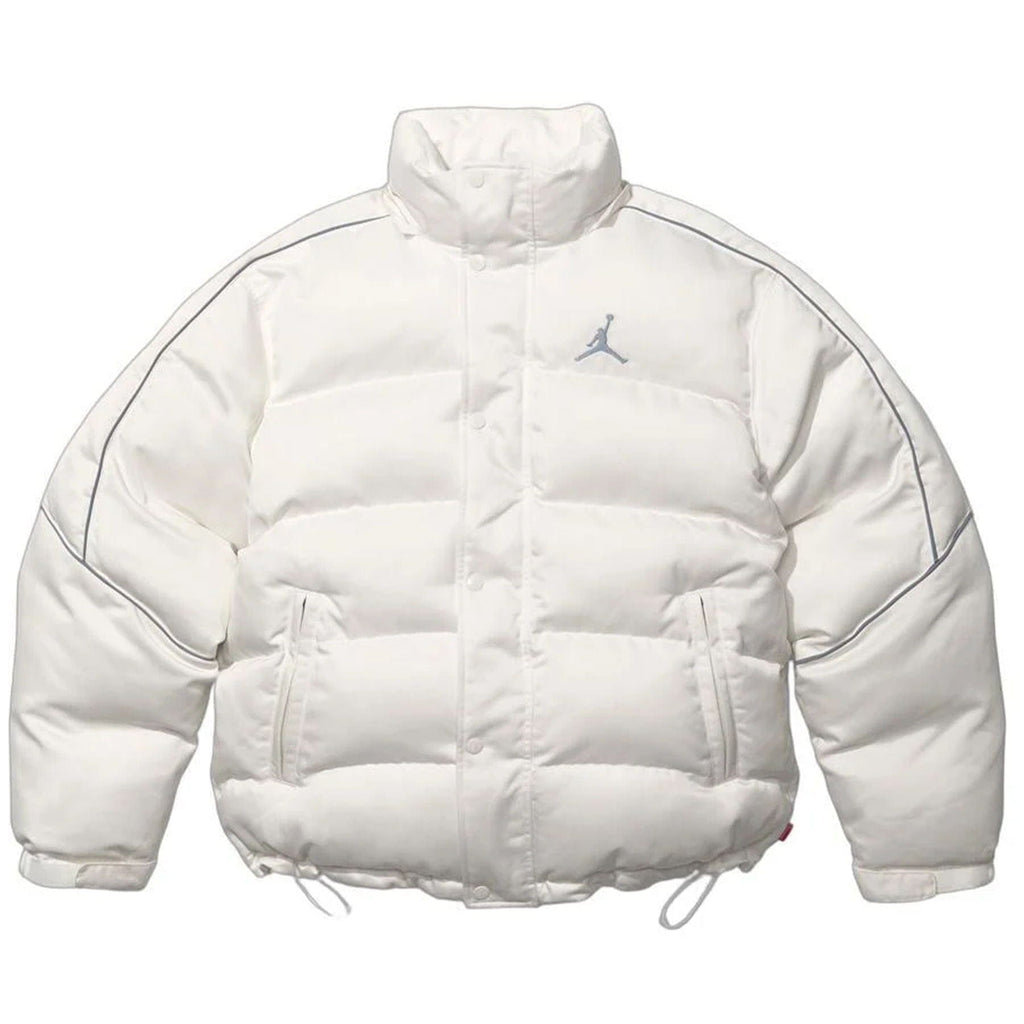 Supreme x Jordan Puffer Jacket 'White' — XXS — Side View