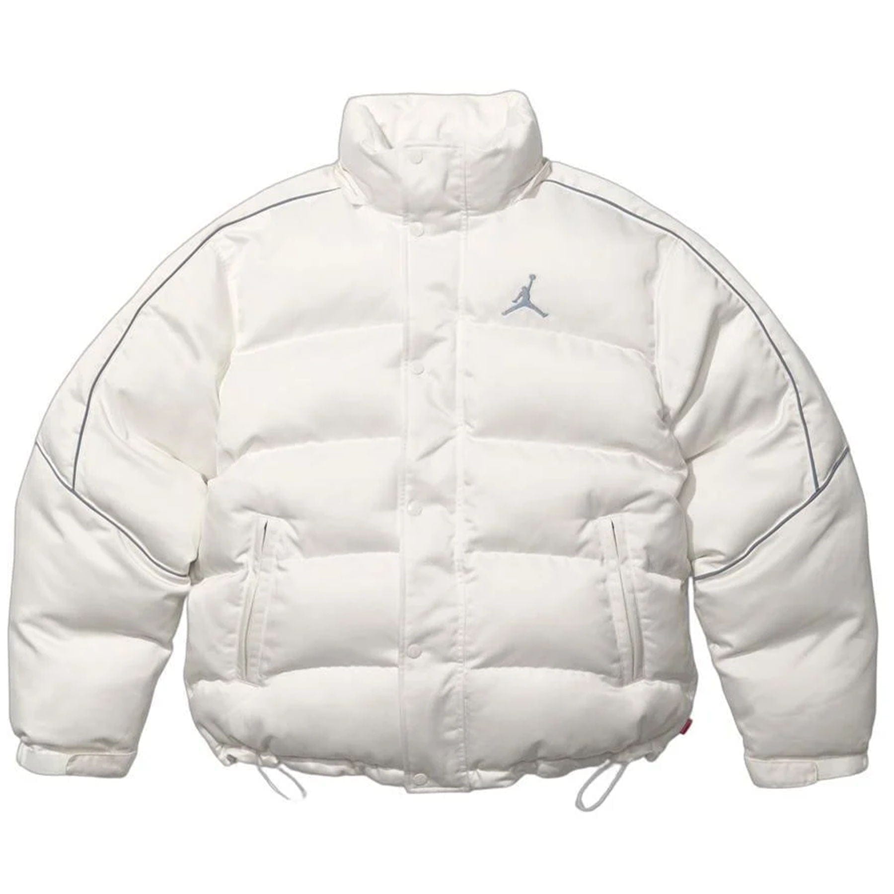 Supreme x Jordan Puffer Jacket 'White' — XXS — Side View