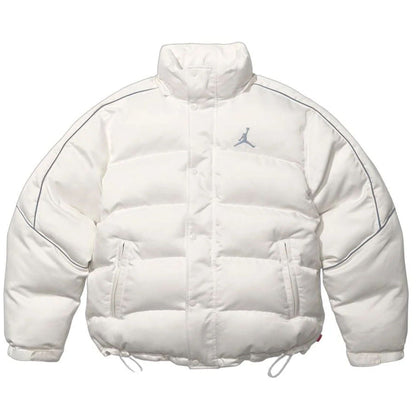 Supreme x Jordan Puffer Jacket 'White' — XXS — Side View