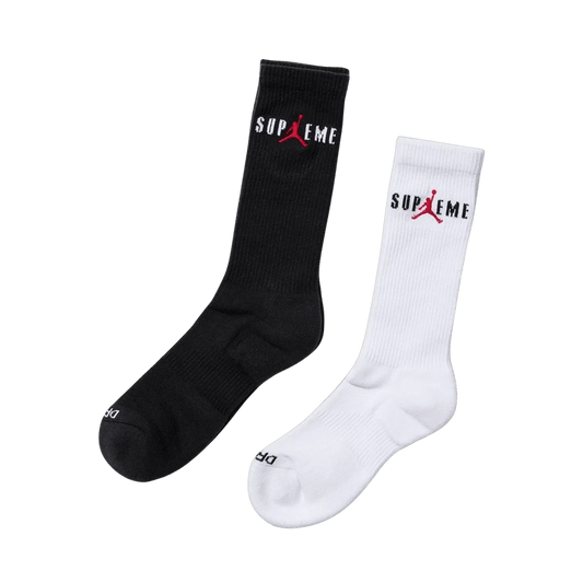 Supreme x Jordan Socks '2 Pack' — UK 5 - UK 8 — Front View
