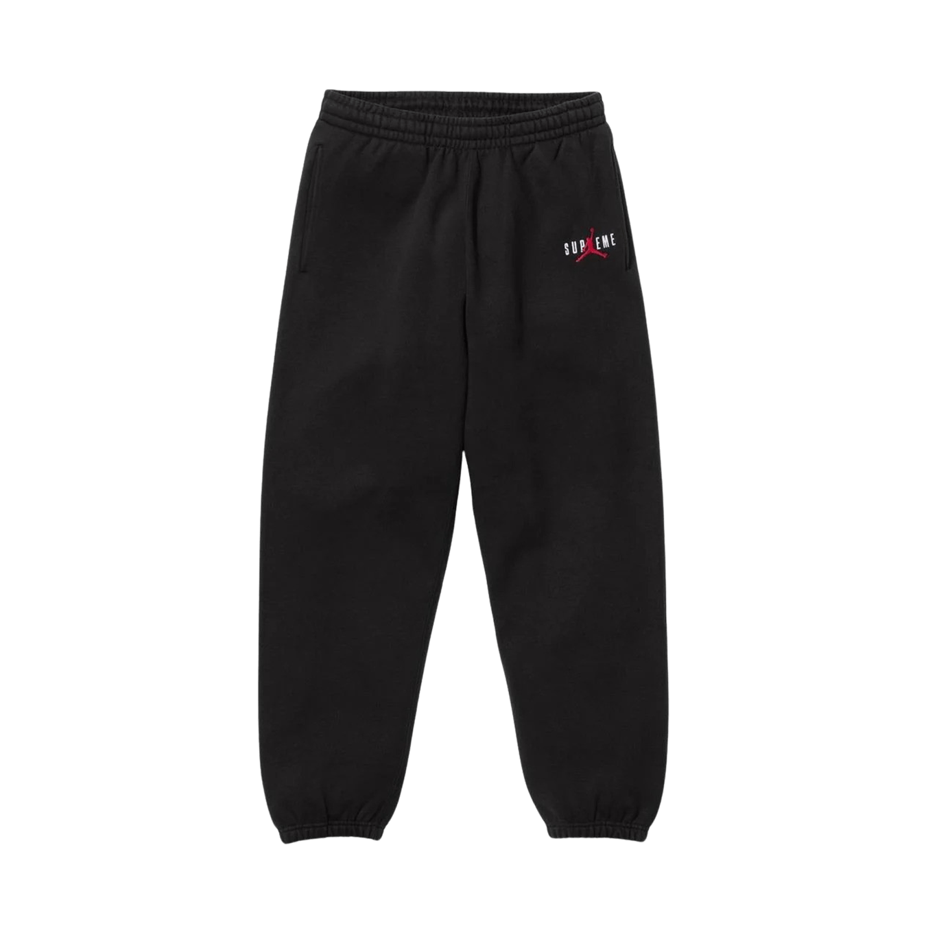 Supreme x Jordan Sweatpants 'Black' — XXS — Front View