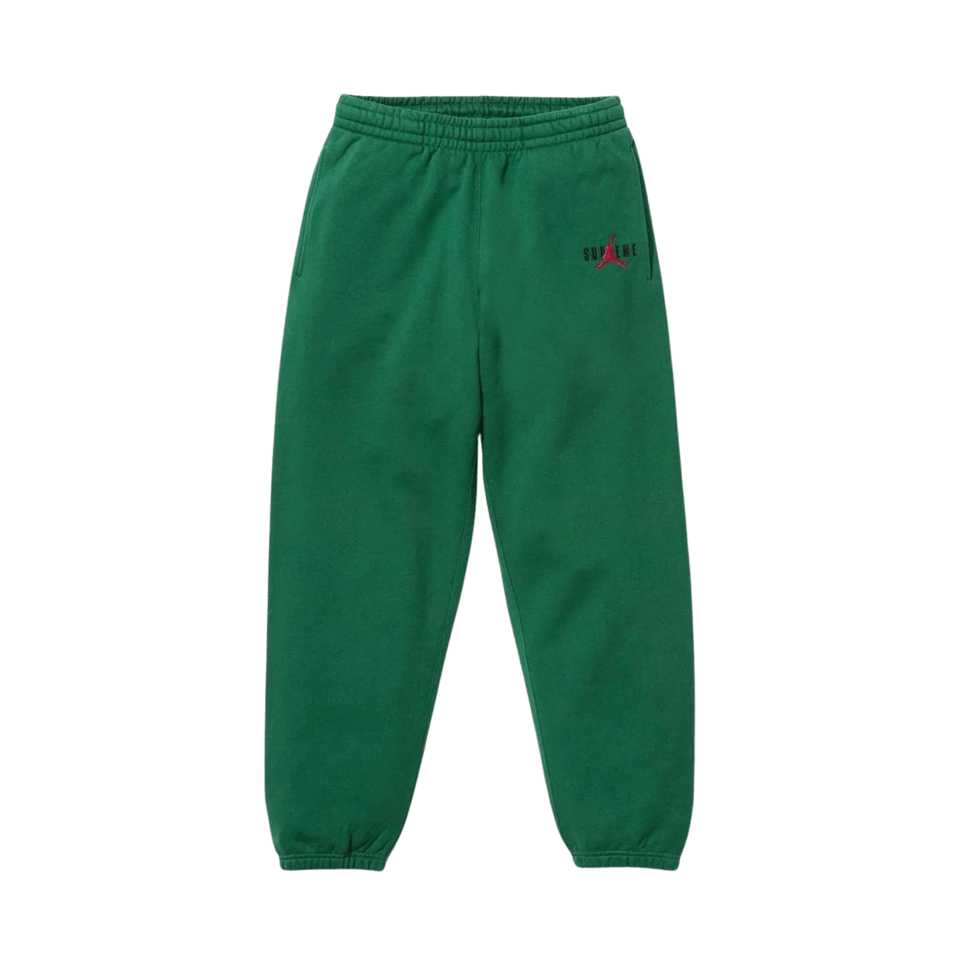 Supreme x Jordan Sweatpants 'Green' — XXS — Front View