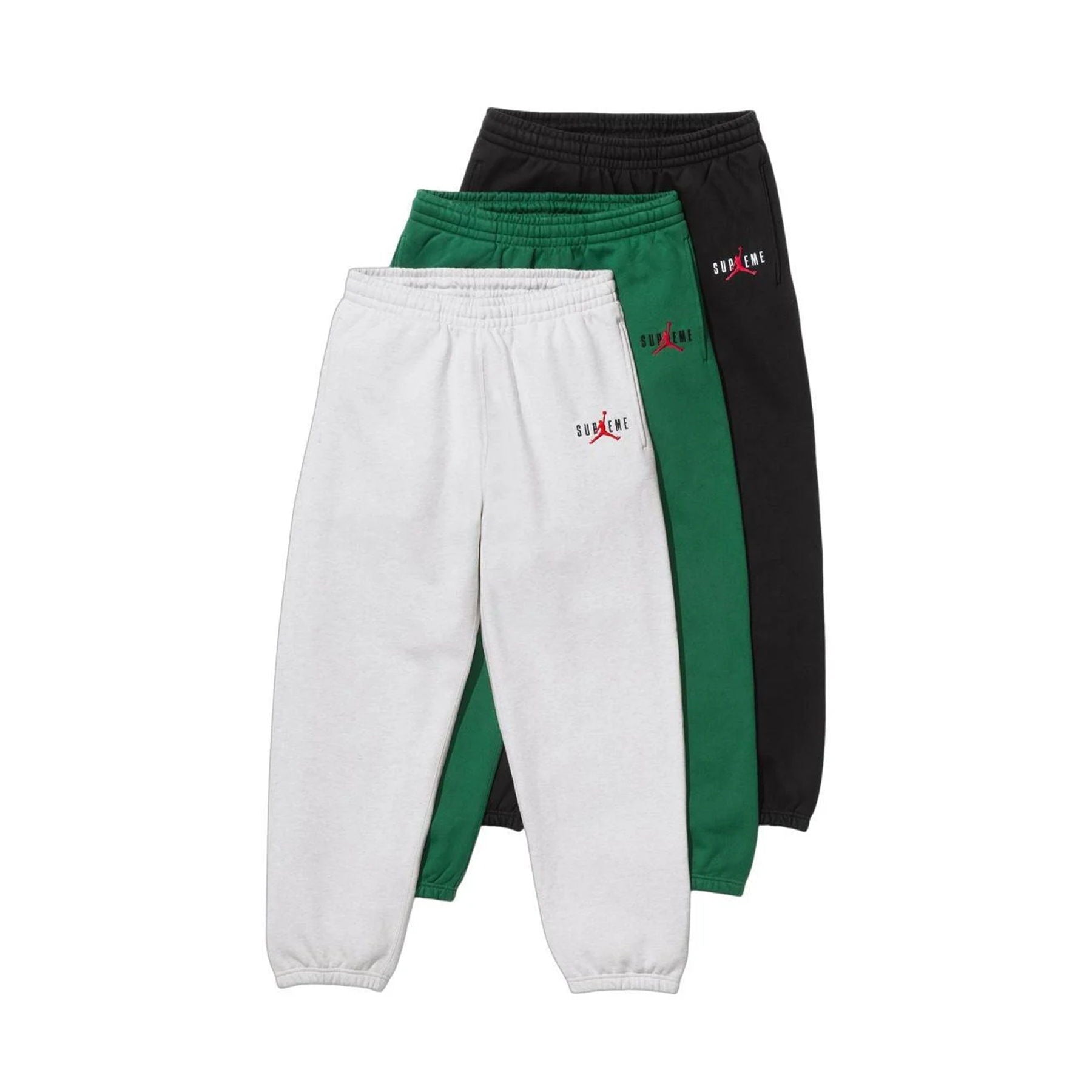Supreme x Jordan Sweatpants 'Black' — XXS — Side View