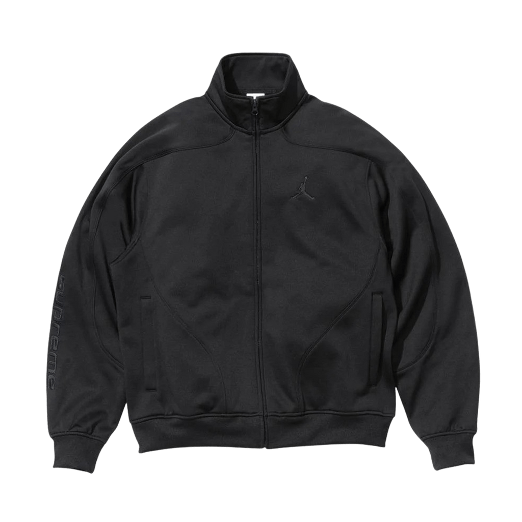 Supreme x Jordan Track Jacket 'Black' — XXS — Front View