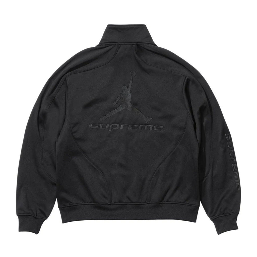 Supreme x Jordan Track Jacket 'Black' — XXS — Side View